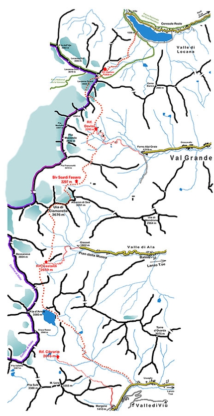 La traversata delle Valli di Lanzo, Valle dell'Orco, Valle di Viù - La traversata delle Valli di Lanzo: da Ceresole Reale a Forno