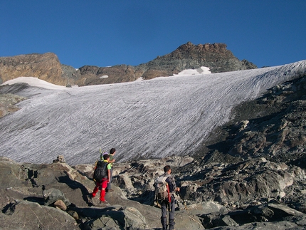 La traversata delle Valli di Lanzo, Valle dell'Orco, Valle di Viù - La traversata delle Valli di Lanzo: sul Ghiacciaio della Ciamarella