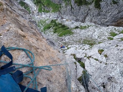 Pale di San Martino Dolomiti - Via quota 100, Pala di San Bartolomeo, Pale di San Martino, Dolomiti (Stefano Menegardi, Emanuele Menegardi)