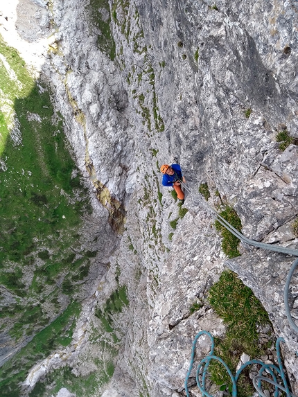 Pale di San Martino Dolomiti - Via quota 100, Pala di San Bartolomeo, Pale di San Martino, Dolomiti (Stefano Menegardi, Emanuele Menegardi)