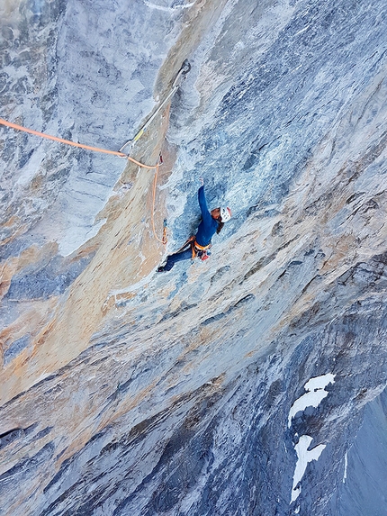 Eiger - Nina Caprez repeating La Vida es Silbar up the north face of the Eiger, with Aymeric Clouet