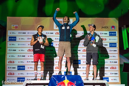 , Campionato del Mondo Lead 2019 - 2 Alexander Megos 1 Adam Ondra 3 Jakob Schubert, Campionato del Mondo Lead 2019 a Hachioji in Giappone