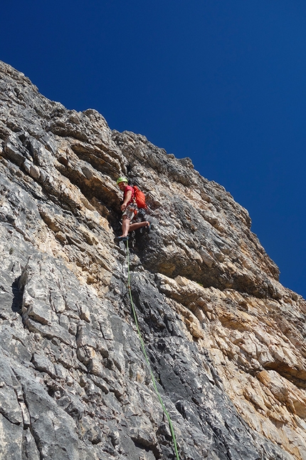 Zeitsprung, new climb up Cima Grande di Lavaredo in the Dolomites