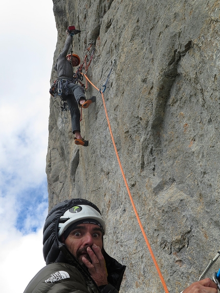 Picos de Europa, Tiro Pedabejo - L'apertura di Dardara su Tiro Pedabejo, Picos de Europa (Iker Pou, Kico Cerda, Ion Gurutz)