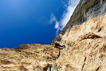 French climb Civetta's Colonne d’Ercole onsight in Dolomites