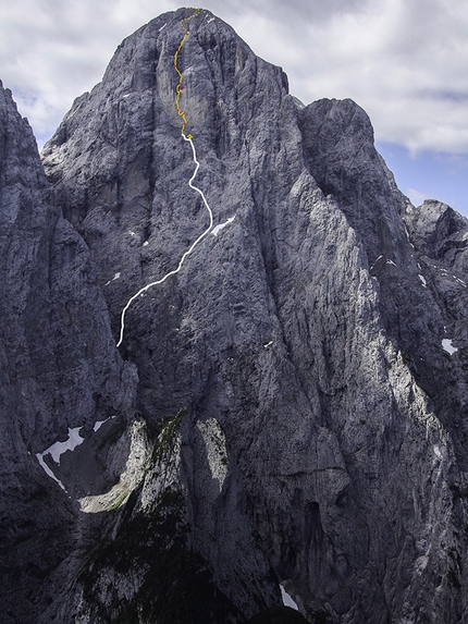 Monte Agner, Dolomiti - Agner parete NE Diretta 4 Gatti: 