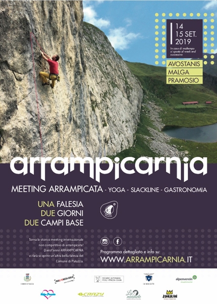 Arrampicarnia - Dal 14 al 15 settempre 2019 alla bellissima falesia di Avostanis nelle Alpi Carniche, Friuli Venezia Giulia, ritorna lo storico raduno d'arrampicata Arrampicarnia 