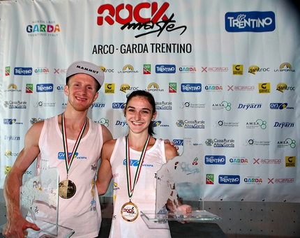 Arco Rock Master - Jakob Schubert and Mia Krampl, winners of the Rock Master Duel 2019