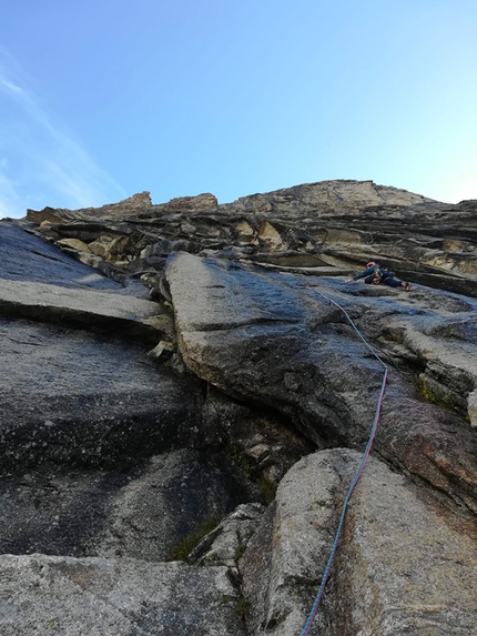 Petit Mont Greuvetta, Mont Blanc - Making the first ascent of Lloverà y yo verè, west face of Petit Mont Greuvetta, Mont Blanc (Camillo Bussolati, Matteo Castellini 2019)