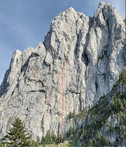 Czech Monzun, new rock climb up Gastlosen Grand Pfad by Jan Kareš and Lukáš Čermák