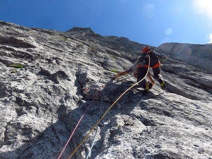 Uncertain Future scoped on Dolomites Spiz de la Lastia by Lorenzo Corso, Diego Toigo, Luca Vallata