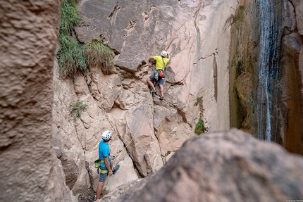 Wasserläufer, Florian Riegler, Martin Riegler, Daniel Ladurner - Making the first ascent of Wasserläufer close to Terlano, South Tyrol, Italy (Florian Riegler, Martin Riegler, Daniel Ladurner 2019