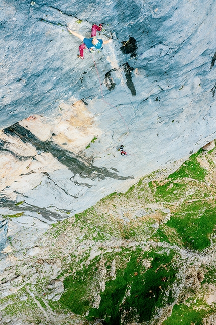 Marmolada Dolomiti - Nicolò Geremia e Mirco Grasso sulla loro Chiaroveggenza, parete sud della Marmolada, Dolomiti