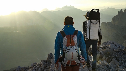 Non abbiate paura di sognare - Nicola Tondini dopo la salita di Non abbiate paura di sognare, Cima Scotoni, Dolomiti