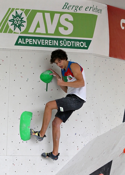 Johannes Egger - Johannes Egger ai Campionati Europei di arrampicata Boulder di Bressanone