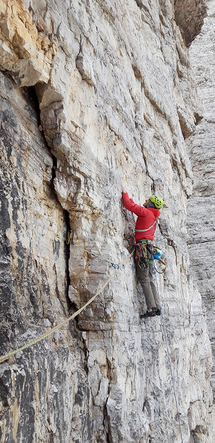 Tre Cime di Lavaredo, new Cima Piccola rock climb in the Dolomites