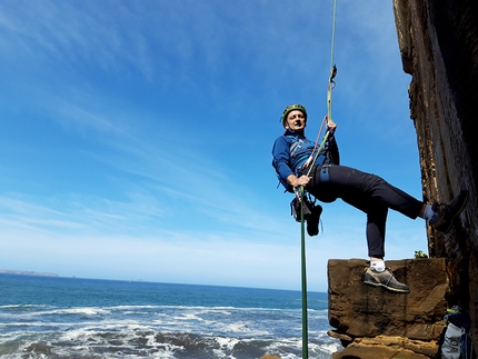 Portogallo arrampicata trad, Giancarlo Maritano - Arrampicata trad in Portogallo: accesso al settore facile di Cabo Carvoeiro