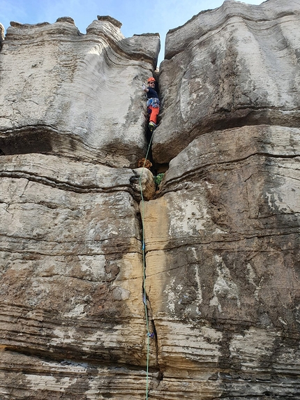 Portogallo arrampicata trad, Giancarlo Maritano - Arrampicata trad in Portogallo: uno dei tanti, bei tiri di Cabo Carvoeiro