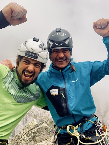 Simon Gietl, Manuel Gietl, Punta Dura, Valle di Anterselva - Simon Gietl e Manuel Gietl sulla loro Orca, la nuova via d'arrampicata alla Punta Dura sopra la Valle di Anterselva