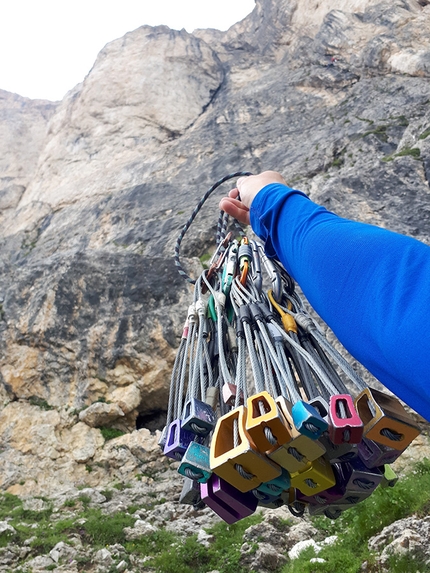 Via Casarotto, Roda di Vael, Catinaccio - Via Casarotto alla Roda di Vael, Catinaccio, Dolomiti (Giulio Diener, Giacomo Peruffo)