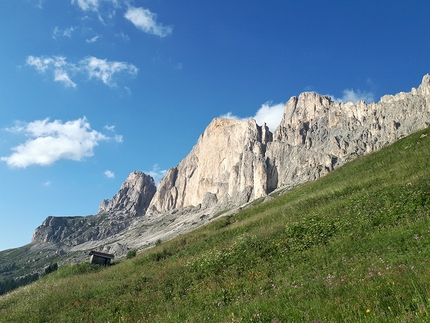 Via Casarotto, Roda di Vael, Catinaccio - Via Casarotto alla Roda di Vael, Catinaccio, Dolomiti (Giulio Diener, Giacomo Peruffo)