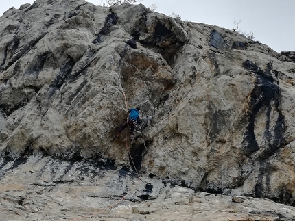 Cateissard, Valle di Susa - Cateissard: nel settore Cateisstrong, Marco Bertolini sul Sindaco di Cateissard 7c+