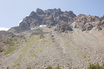 Pizzo Fizzi, Alpe Devero - Durante l'apertura di Sfizzi della Vita al Pizzo Fizzi, Alpe Devero (Claudio Castiglione, Tommaso Lamantia, Tommaso Salvadori, Gianluca Zambotto)