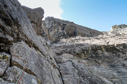 Pizzo Fizzi, Alpe Devero - Durante l'apertura di Sfizzi della Vita al Pizzo Fizzi, Alpe Devero (Claudio Castiglione, Tommaso Lamantia, Tommaso Salvadori, Gianluca Zambotto)