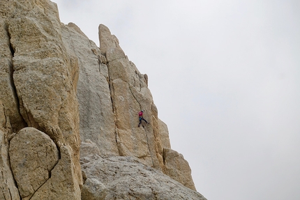 Gran Sasso, Corno Piccolo, Fiamme di Pietra, Riccardo Quaranta - Gran Sasso: trad climbing at Fiamme di Pietra, Corno Piccolo