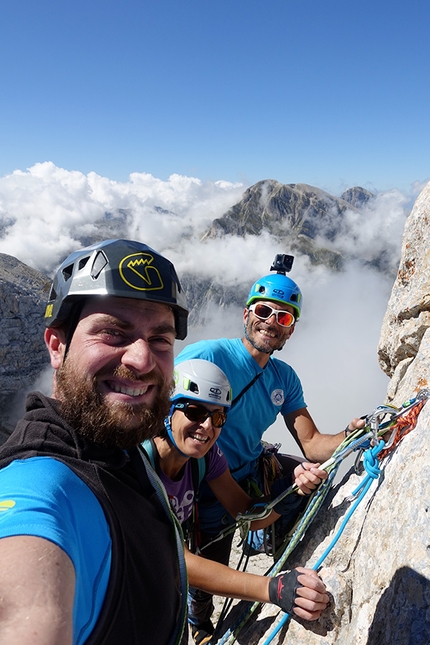 Gran Sasso, Corno Piccolo, Fiamme di Pietra, Riccardo Quaranta - Gran Sasso: arrampicata trad alle Fiamme di Pietra del Corno Piccolo