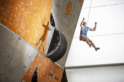 Adam Ondra - Adam Ondra competing at Edinburgh, European Climbing Championships 2019 Lead and Speed