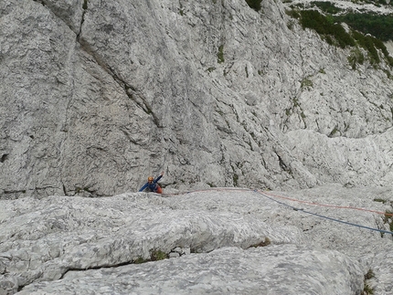 Alpi Giulie e Carniche Orientali - Parete NE della Sfinge, via Bizzarro Simonetti