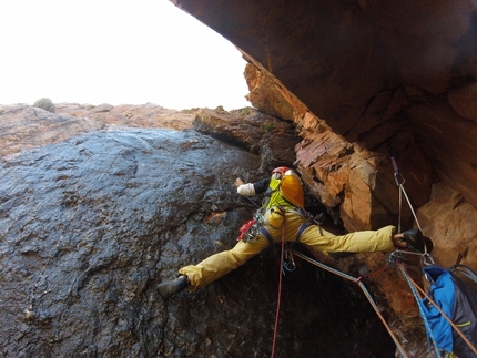 Anti Atlante Marocco, arrampicata - Anti Atlante Marocco: in apertura su Cascata di Cristalli, Kakaa Wall / Lazal Wall (Michele Focchi, Giovanni Pagnoncelli, Marcello Sanguineti)