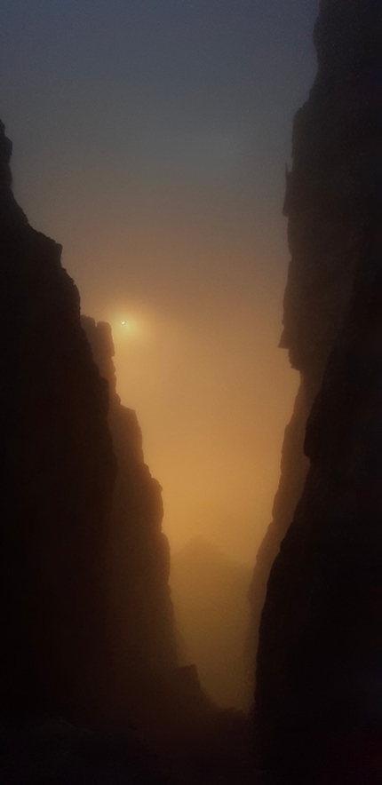 Campanile Basso, Brenta Dolomites, Alessandro Beber, Gianni Canale, Matteo Faletti - Campanile Basso, Brenta Dolomites: dawn breaks at Campanile Alto