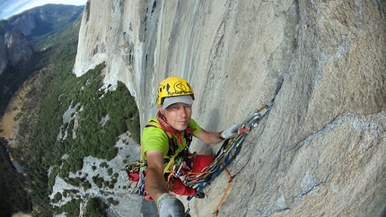 Marek Raganowicz, El Capitan, Yosemite - Marek Raganowicz making his solo ascent of Born Under A Bad Sign, El Capitan, Yosemite