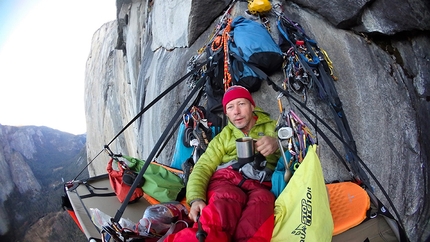 Marek Raganowicz, El Capitan, Yosemite - Marek Raganowicz making his solo ascent of Born Under A Bad Sign, El Capitan, Yosemite