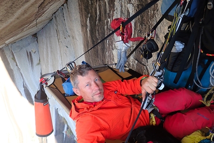 Marek Raganowicz, El Capitan, Yosemite - Marek Raganowicz making his solo ascent of Born Under A Bad Sign, El Capitan, Yosemite