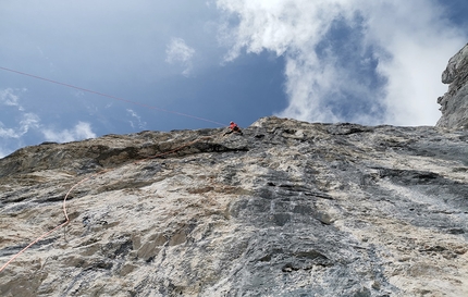 Alex Huber, Wilder Kaiser - Alex Huber e Guido Unterwurzacher aprono Koasabluad nel Wilder Kaiser, Austria