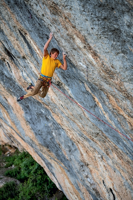 Alexander Megos frees Bibliographie at Céüse, the world’s second 9c