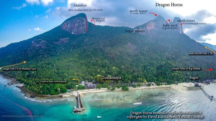 Tioman Island, Dragon Horns, Malaysia - Dragon Horns Tioman Island and the view onto the Mumbar area