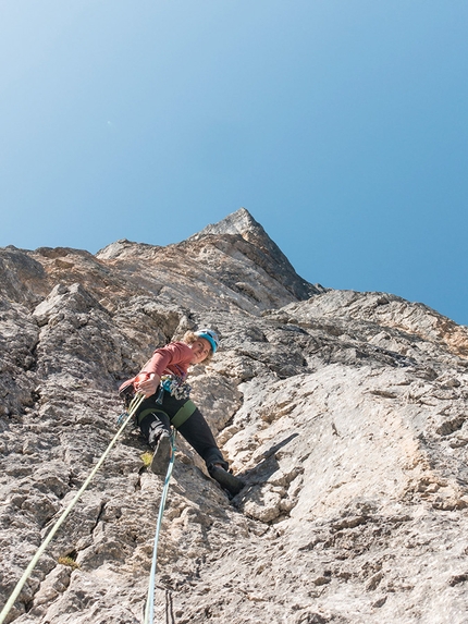 Sassopiatto, Dolomiti - Sassopiatto, Dolomiti: Melodia dl chiet - Cresta dl infiern salito da Martin Dejori, Aaron Moroder, Alex Walpoth (27- 28/08/2019)