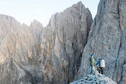 Sassopiatto, Dolomiti - Sassopiatto, Dolomiti: Melodia dl chiet - Cresta dl infiern salito da Martin Dejori, Aaron Moroder, Alex Walpoth (27- 28/08/2019)