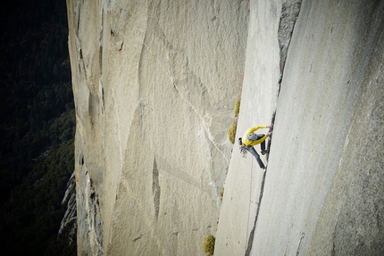 The Nose El Capitan Yosemite - Jacopo Larcher working The Nose, El Capitan, Yosemite in 2018