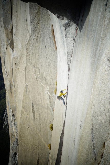 The Nose El Capitan Yosemite - Jacopo Larcher working The Nose, El Capitan, Yosemite in 2018