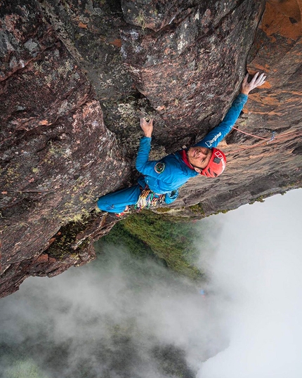 Leo Houlding - Leo Houlding making the first ascent of his new route up Mount Roraima in Guyana.