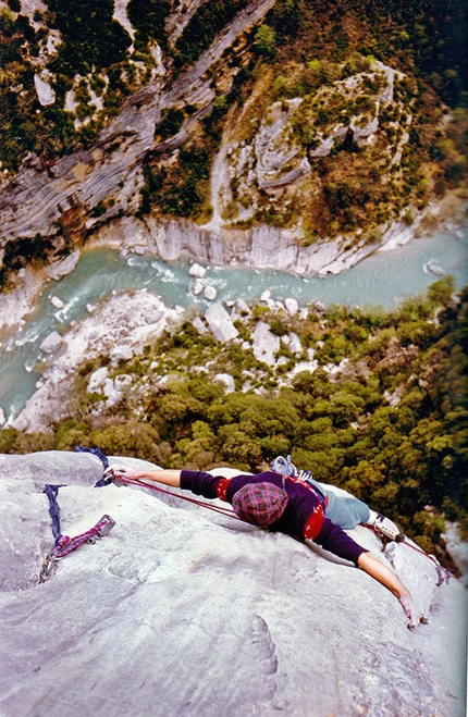 Daniele Caneparo - Prima volta in Verdon con Daniele Caneparo, 1983. Foto Maurizio Oviglia