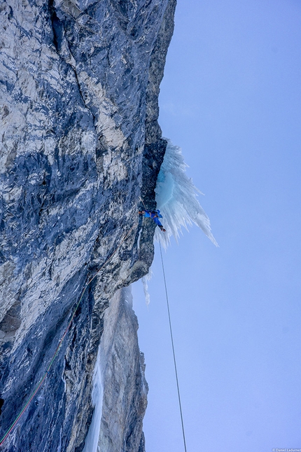 Val Mesdì Dolomites - Para arriba, nach unten e bevilo! in Val Mesdì, Sella, Dolomites (Mirco Grasso, Daniel Ladurner, Santiago Padros 11-12/12/2019)