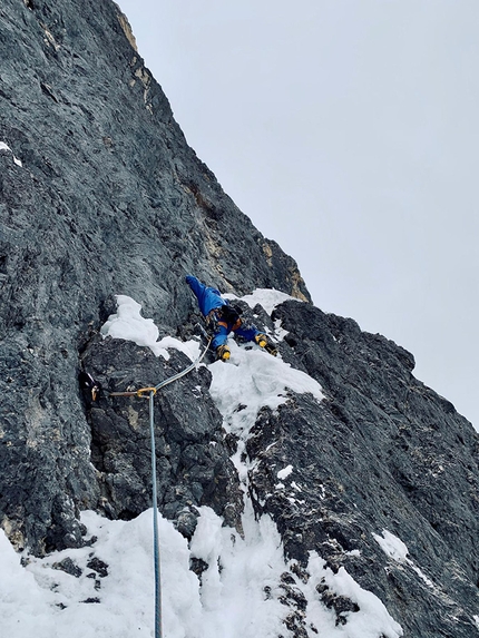 Pordoi Dolomites, Simon Gietl, Vittorio Messini - Pandora on Pordoi, Dolomites: 