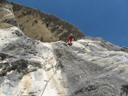 Sul Monte Pubel in Valsugana la nuova via Uomini senza Tempo