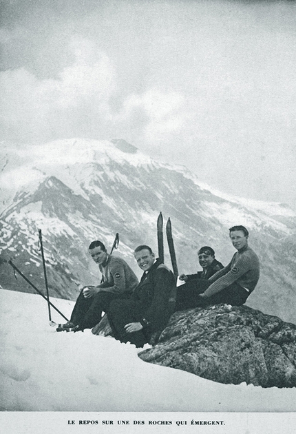 Ski de printemps - Ski de printemps di Jacques Dieterlen: sosta durante la salita su uno sperone roccioso